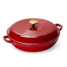 Panela Braiser CAROTE 3,4QT de Ferro Fundido Esmaltado Vermelha
