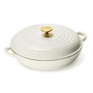 Panela Braiser CAROTE de Ferro Fundido Esmaltado 3,4QT Branca