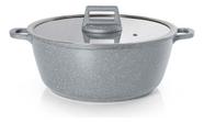 Panela Caçarola 24cm Antiaderen Cinza Graniflon Moda Do Chef