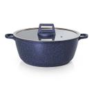 Panela Caçarola 28cm Antiaderent Azul Graniflon Moda Do Chef