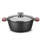 Panela Caçarola 5,1 Litros em Ferro Fundido com Tampa de Vidro para Forno/Fogão 26cm 8374 MTA