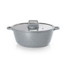 Panela Caçarola Antiaderen 20cm Graniflon Cinza Moda do Chef