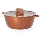Panela Caçarola Antiaderente 20cm Graniflon Laranja Moda do Chef