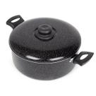 Panela Caçarola Antiaderente com Tampa 26Cm 5L Preto Nacional