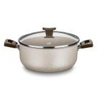 Panela Caçarola Aura Tampa de Vidro 3,3L Baunilha MTA 1258