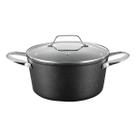 Panela Caçarola Black Rock em Alumínio Indução Fundo Triplo 20cm 2,8L Preta 10035 Mimo Style