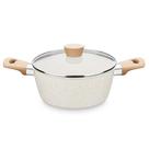 Panela Caçarola Carmela Vanilla 3,8 Litros 24cm Ceramic-Flon em Alumínio 8468 MTA
