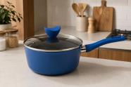 Panela Caçarola Cerâmica Antiaderente Indução Cor:Azul