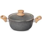 Panela Caçarola Cerâmica Marble Antiaderente 4,5L 24cm Dark Grey 138300.02 Oster