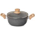 Panela Caçarola Cerâmica Marble Antiaderente Alumínio 7,5L 28cm Dark Grey 138299.02 Oster