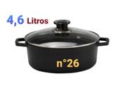 Panela Caçarola De Ferro Alças de Ferro N26/ 4,6 Litros Com Tampa Vidro Envio Imediato Panela Caçarola De Ferro Alças de Ferro N26/ 4,6 Litros Com Tampa Vidro Envio Imediato