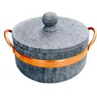 Panela Caçarola de Pedra Sabão com Alça de Cobre 0,8 Litros