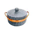 Panela Caçarola de Pedra Sabão com Alça de Cobre 1,5 Litros