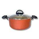 Panela Caçarola Plus Grande N24cm Antiaderente + 1 Colher Nylon