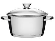 Panela Caçarola Tramontina Allegra emInox Fundo Triplo e Tampa de Vidro 18 cm 2,2 L
