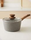 Panela Cerâmica 20cm 2,25L Mimo Style Mármol Cook Antiaderente Indução Alumínio Tampa Vidro Grafito Cozinha Premium