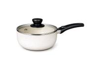 Panela Cerâmica Antiaderente Tampa Vidro Fratelli 16cm Gourmet Nude