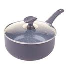 Panela Cerâmica Cazza com Tampa de Vidro Cinza 20cm Panela Cerâmica Cazza com Tampa de Vidro Cinza 20cm