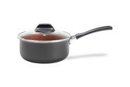 Panela Com Tampa Brinox Topázio 1,3 Litros Ø 16 cm Antiaderente Pró-flon Cinza Range