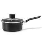 Panela Com Tampa Ebony Antiaderente Pro Fon em Alumínio Preta 16x7cm 1,2L 7190/456 Brinox Panela Com Tampa Ebony Antiaderente Pro Fon em Alumínio Preta 16x7cm 1,2L 7190/456 Brinox