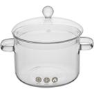 PANELA COM TAMPA HOME&CO COZINHA E ALÇAS LATERAIS BOROSSILICATO 1,9L 17x14x14cm TRANSPARENTE