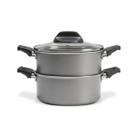 Panela Cozi Vapore 4 Em 1 Caçarola Cuscuzeira Escorredor Brinox Especiarias Ø 16 cm Prata