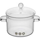 Panela cozinha tampa alças laterais borossilicato 1,5l transparente Panela cozinha tampa alças laterais borossilicato 1,5l transparente