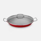 Panela cuisinart vermelho com tampa de vidro 38cm asp-38cr