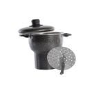 Panela Cuscuzeira Nordestina na Cor Craqueado Preto Nº 14