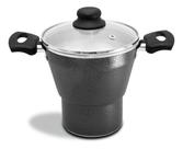 Panela Cuscuzeiro Alumínio Craqueado Tampa Vidro N14 - 1,5l