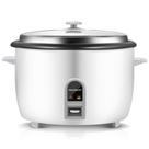 Panela de arroz comercial Moosum 30 xícaras 1600 W branca