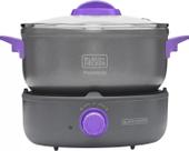 Panela De Arroz Eletrica Com Cooktop Freestyle Pc700 700W 127V 2,5L Black Decker
