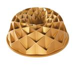 Panela de bolo Bundt Nordic Ware Jubilee, 10 xícaras de alumínio fundido dourado