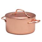 Panela de cozinha em miniatura em escala 1:12 Dollhouse Copper com tampa