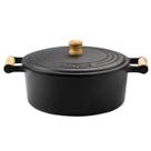 Panela De Ferro Caçarola de Ferro Fundido com Tampa de Ferro 12,7L N 36 Santana