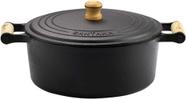Panela De Ferro Caçarola Pequena 1L 14 cm Tampa de Ferro Alça Madeira- Santana