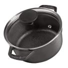 Panela De Ferro Fundido Caçarola NEO 18 cm 1,7 L Com Tampa De Vidro Santana