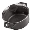 Panela De Ferro Fundido Caçarola NEO 20 cm 2,3 L Com Tampa De Vidro Santana