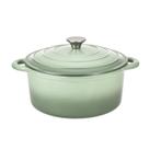 Panela de Ferro Fundido Esmaltada Hamilton Beach 5,5 Qt Verde Sálvia