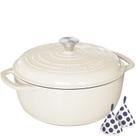 Panela de ferro fundido esmaltada Umite Chef 6QT, creme Panela de ferro fundido esmaltada Umite Chef 6QT, creme