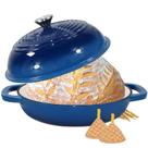 Panela de Ferro Fundido Esmaltado COOKWIN 6 Quartos Azul