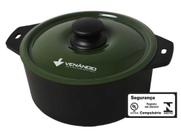 Panela de Ferro Fundido Tampa Verde 320x156 Met. Venâncio