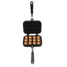 Panela de grelha antiaderente de dupla face Takoyaki Maker Focket de 12 furos