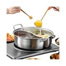 Panela De Hot Pot Chinesa De Aço Inoxidável Espessado De 12,2 Polegadas Com Duplo Sabor Para Uso