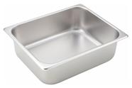 Panela de mesa a vapor Winco 1/2 tamanho 4 polegadas 18/8 em aço inoxidável