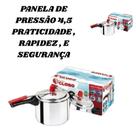 Panela de Pressão 4,5 Litros ALUMINIO GLOBOPraticidade - Rapidez - Segurança - Agilidade Na Cozinha