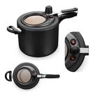 Panela de Pressão 4,5 Litros Ultra Segura com 2 Valvulas e Visor 12cm Antiaderente Mta Premium