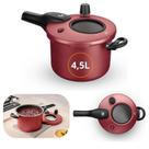 Panela de Pressão 4,5L Ultra Segura Trava Externa Com Visor de 12cm Cor Cereja MTA