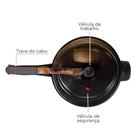 Panela de Pressão 7,5l Antiaderente Ceramic Vapt Preto Brinox