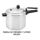 Panela De Pressão Alumínio 7L Roque Polida Fechamento Interno